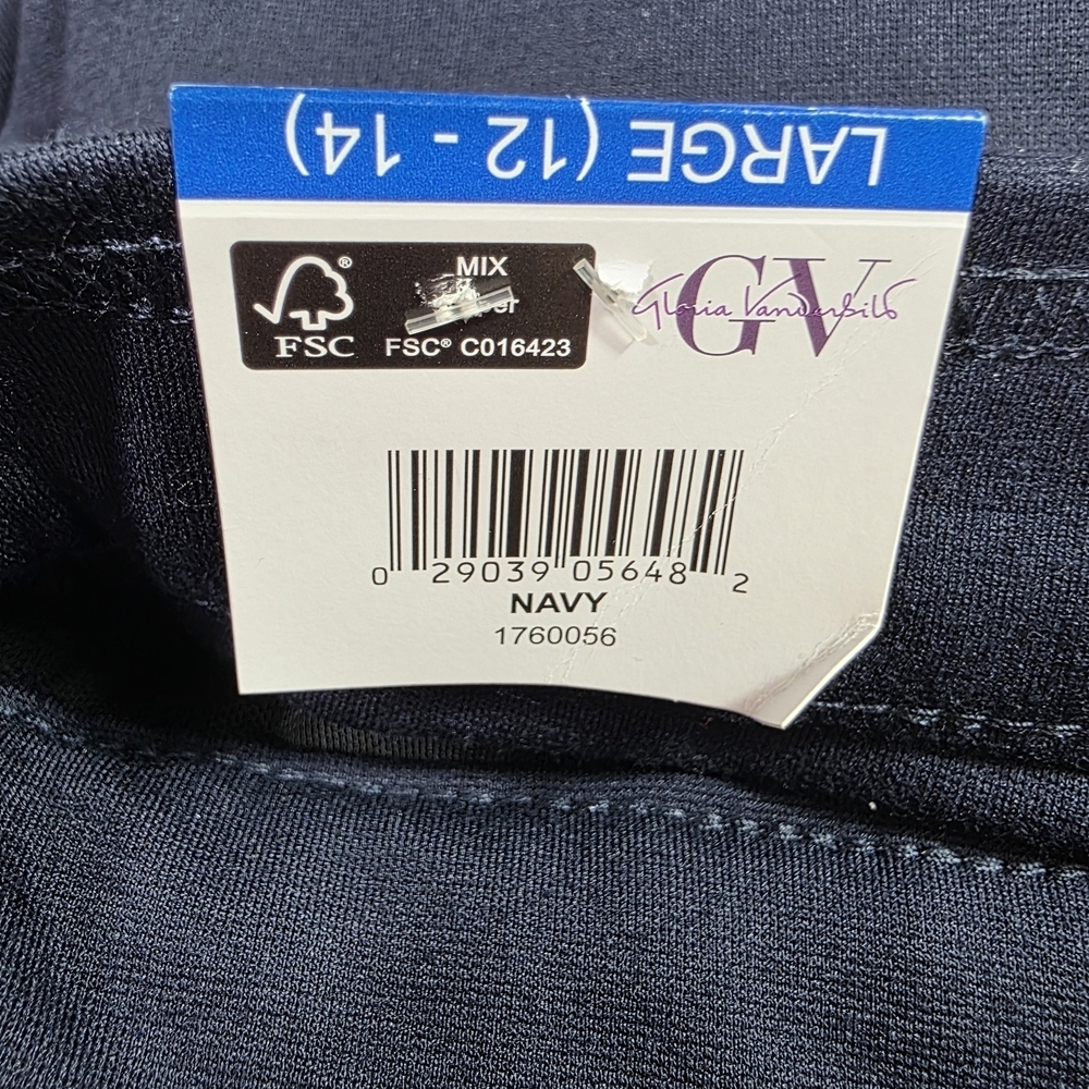 Gloria Vanderbilt Dark Blue Straight Leg Pants - Picture 4 of 6